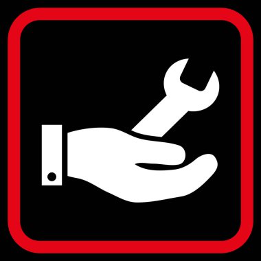 Onarım hizmeti vektör simgesi bir çerçeve içinde