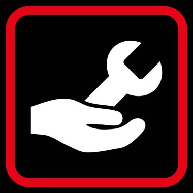 Onarım hizmeti vektör simgesi bir çerçeve içinde