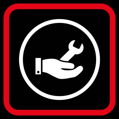 Onarım hizmeti vektör simgesi bir çerçeve içinde