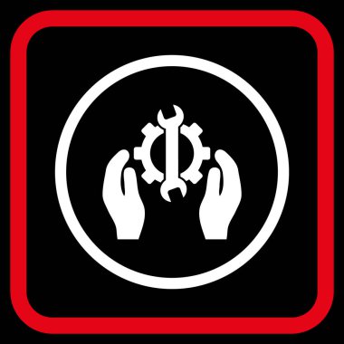 Onarım hizmeti vektör simgesi bir çerçeve içinde