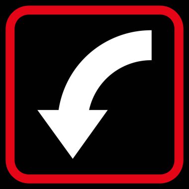 Vektör simgesi bir çerçeve içinde aşağı Döndür