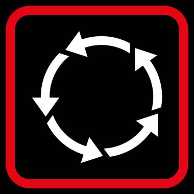 Döndürme vektör simgesi bir çerçeve içinde