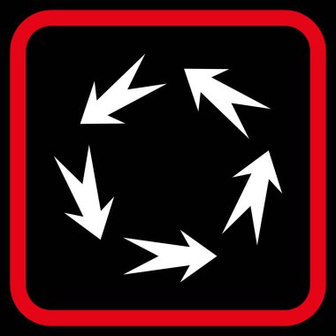 Döndürme vektör simgesi bir çerçeve içinde