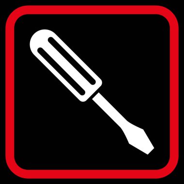 Tornavida vektör simgesi bir çerçeve içinde