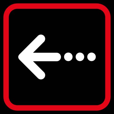 Sol vektör simgesi bir çerçevede göndermek