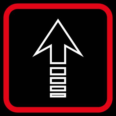 Vektör simgesi bir çerçeve içinde gönder