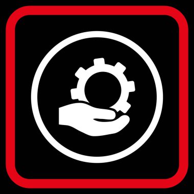 Hizmet vektör simgesi bir çerçeve içinde