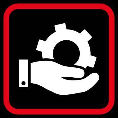 Hizmet vektör simgesi bir çerçeve içinde