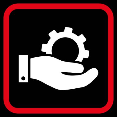 Hizmet vektör simgesi bir çerçeve içinde