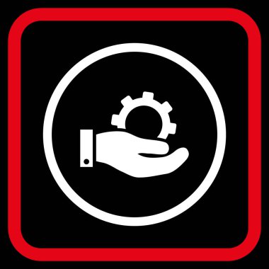 Hizmet vektör simgesi bir çerçeve içinde