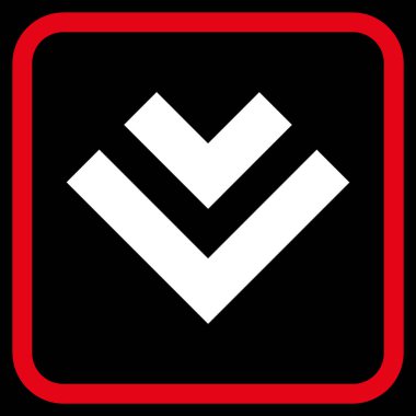 Vektör simgesi bir çerçeve içinde aşağı kaydır