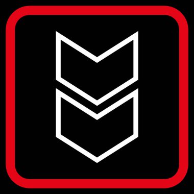 Vektör simgesi bir çerçeve içinde aşağı kaydır