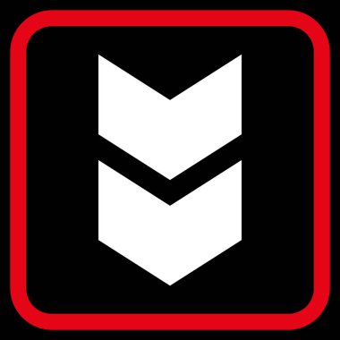 Vektör simgesi bir çerçeve içinde aşağı kaydır