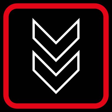 Vektör simgesi bir çerçeve içinde aşağı kaydır