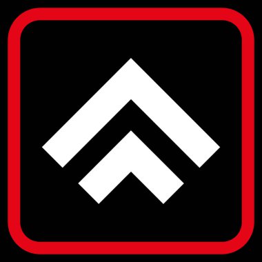 Vektör simgesi bir çerçeve içinde yukarı kayması