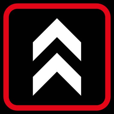 Vektör simgesi bir çerçeve içinde yukarı kayması