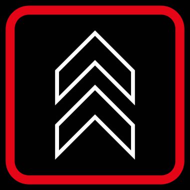 Vektör simgesi bir çerçeve içinde yukarı kayması