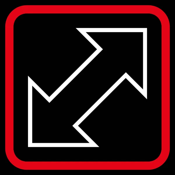 Exchange diagonale Vector Icon In een Frame — Stockvector