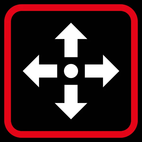 Pfeil-Vektor-Symbol in einem Rahmen erweitern — Stockvektor