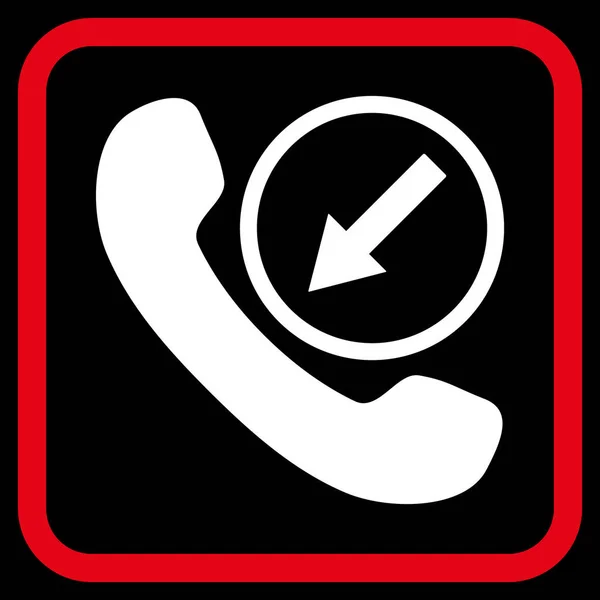 Incoming Call Vector Icon In a Frame — Stock Vector