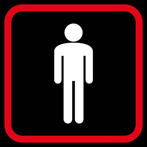 Ikon Vektor Man Dalam Bingkai - Stok Vektor
