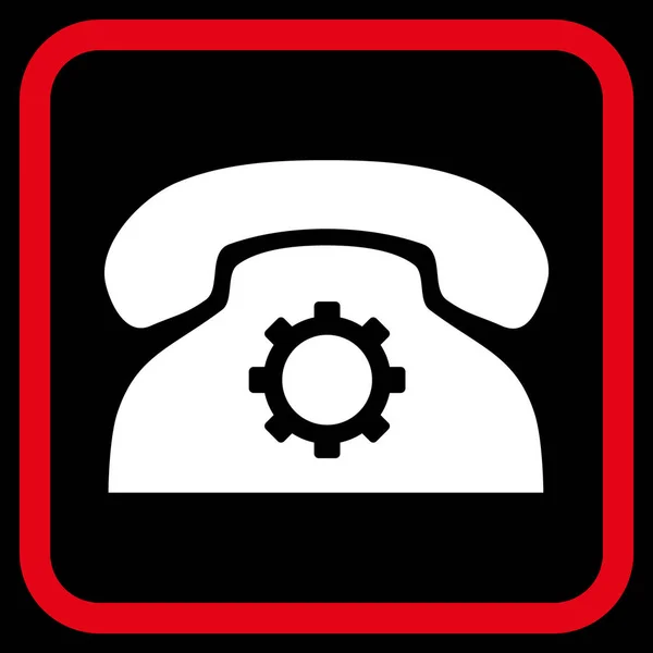 Ikon Pengaturan Telepon Vektor Dalam Bingkai - Stok Vektor