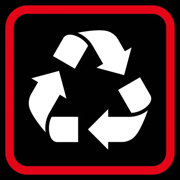 Vektor-Symbol in einem Rahmen recyceln — Stockvektor