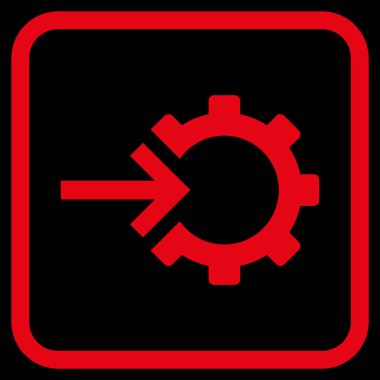 COG Tümleştirme vektör simgesi bir çerçeve içinde