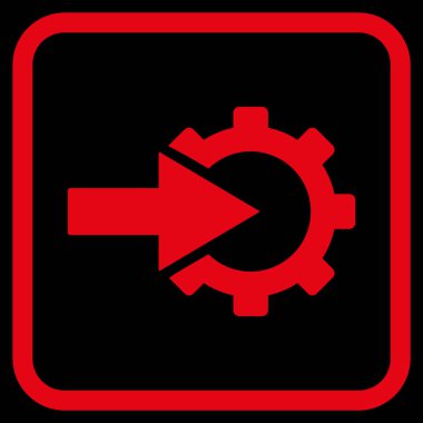 COG Tümleştirme vektör simgesi bir çerçeve içinde