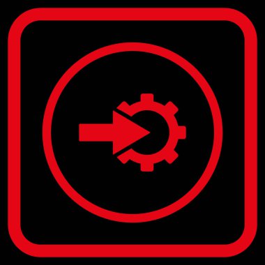 COG Tümleştirme vektör simgesi bir çerçeve içinde