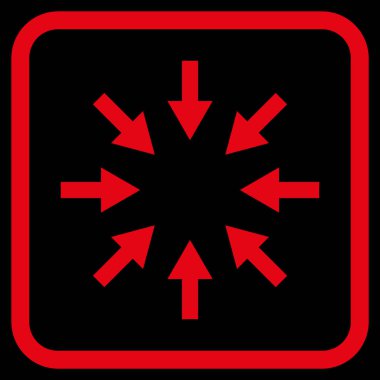 Kompakt oklar bir çerçeve içinde simge vektör