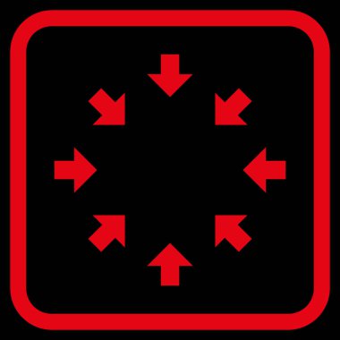 Kompakt oklar bir çerçeve içinde simge vektör