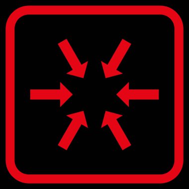 Kompakt oklar bir çerçeve içinde simge vektör