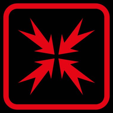 Sıkıştırma ok bir çerçeve içinde simge vektör