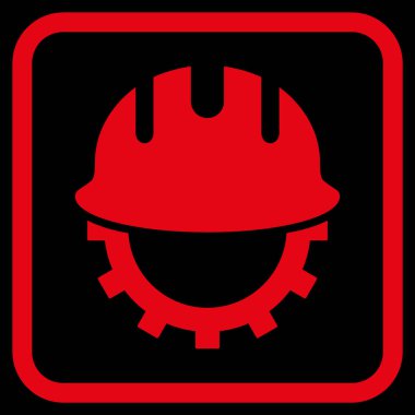 Geliştirme işçisi vektör simgesi bir çerçeve içinde