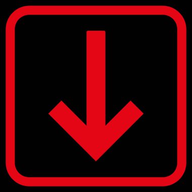 Bir çerçeve içinde ok vektör simgesi