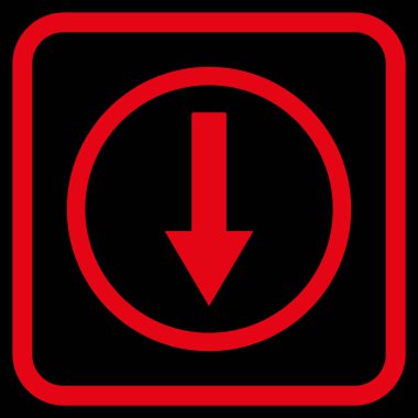 Bir çerçeve içinde yönlü ok vektör simgesi