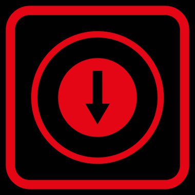 Bir çerçeve içinde yönlü ok vektör simgesi