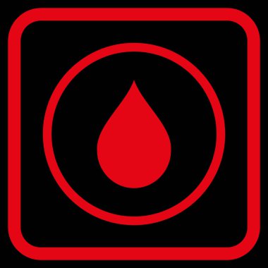 Damla vektör simgesi bir çerçeve içinde