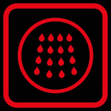 Damla vektör simgesi bir çerçeve içinde