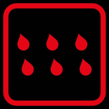 Damla vektör simgesi bir çerçeve içinde