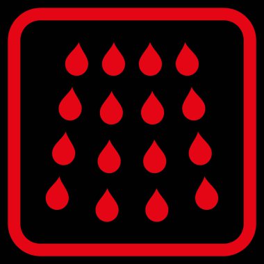 Damla vektör simgesi bir çerçeve içinde