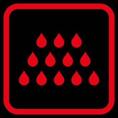 Damla vektör simgesi bir çerçeve içinde