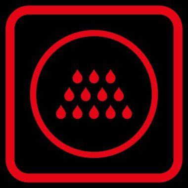 Damla vektör simgesi bir çerçeve içinde