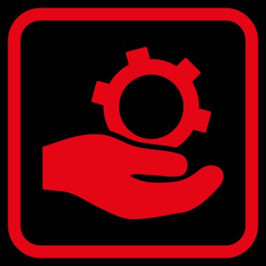 Bir çerçevedeki mühendislik hizmeti vektör simgesi