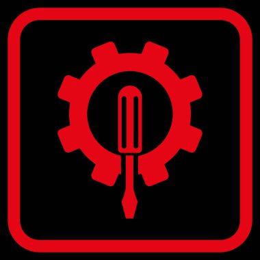 Bir çerçevedeki mühendislik vektör simgesi