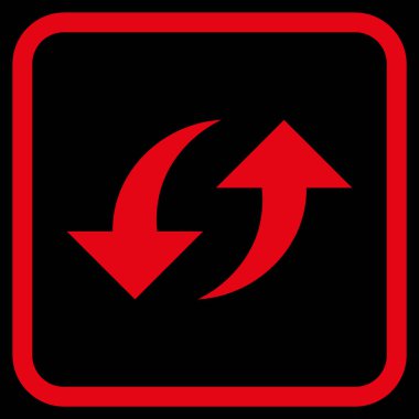 Exchange oklar bir çerçeve içinde simge vektör