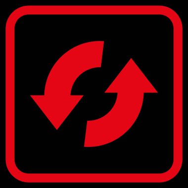 Exchange oklar bir çerçeve içinde simge vektör