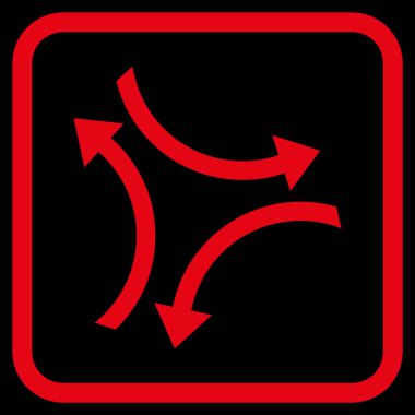 Exchange oklar bir çerçeve içinde simge vektör