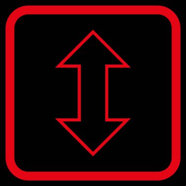 Exchange dikey vektör simgesi bir çerçeve içinde